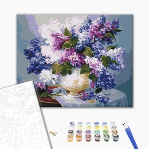 Malowanie po numerach Liliowe kolory