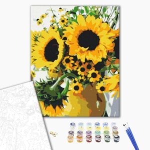 Malowanie po numerach Bukiet słonecznika