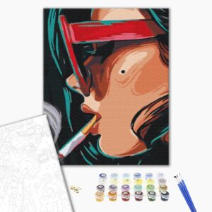 Malowanie po numerach Przydymione spojrzenie