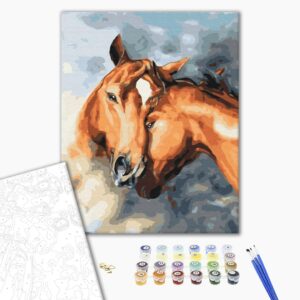 Malowanie po numerach Czułość koni
