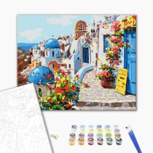 Malowanie po numerach Lato Santorini