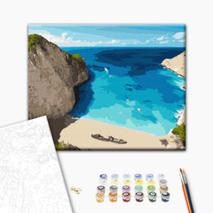 Malowanie po numerach Błękitna laguna