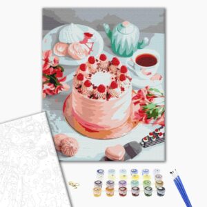 Malowanie po numerach Różowy deser