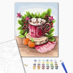 Malowanie po numerach Marshmelow w filiżance