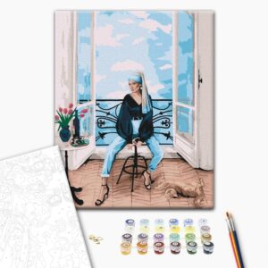 Malowanie po numerach Nowoczesna dziewczyna z perłą