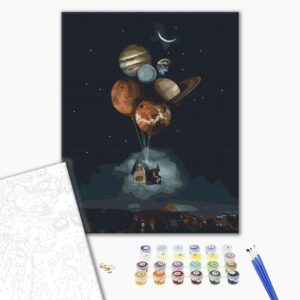 Malowanie po numerach Dom w stratosferze