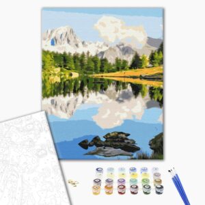 Malowanie po numerach Górskie lustro