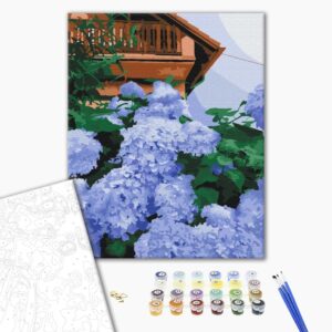 Malowanie po numerach Hortensja w pobliżu domu