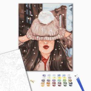 Malowanie po numerach Pierwszy śnieg