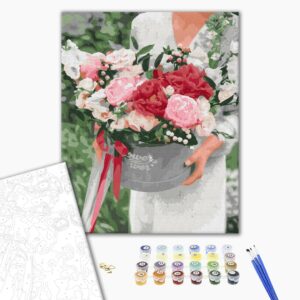 Malowanie po numerach Kwiaty w prezencie