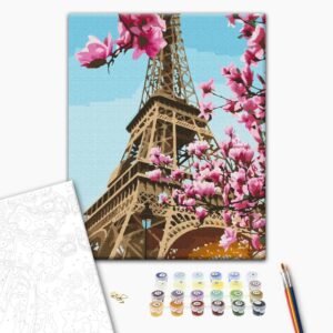 Malowanie po numerach Sakury w Paryżu