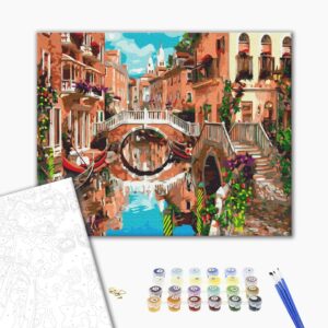 Malowanie po numerach Most nad kanałem