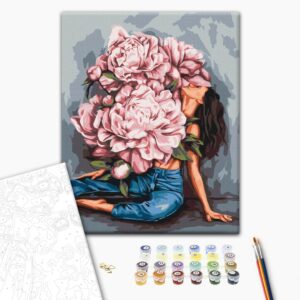 Malowanie po numerach Wir piwonii @Darya Mykhailshina