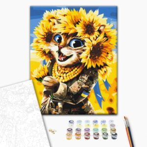 Malowanie po numerach Kotka Słoneczko © Marianna Pashchuk