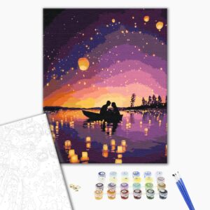 Malowanie po numerach Premium Randka w świetle niewidzialnych latarek