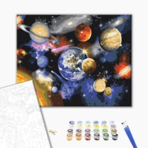 Malowanie po numerach Premium Parada planet