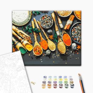 Malowanie po numerach Aromatyczne przyprawy