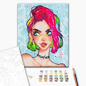 Malowanie po numerach Lady grunge @nila_art_art