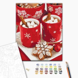 Malowanie po numerach Premium Kakao śnieżne