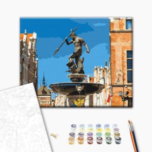 Malowanie po numerach Fontanna Neptuna. Gdańsk