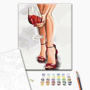 Malowanie po numerach Pełen wdzięku kieliszek ©Alla Berezovska