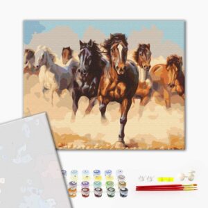 Malowanie po numerach Premium Konie