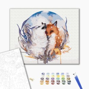 Malowanie po numerach Kochający lis.