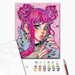 Malowanie po numerach Spojrzenie kota @nila_art_art