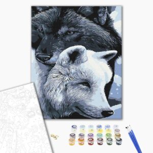 Malowanie po numerach Wilki dobra i ciemności