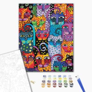 Malowanie po numerach Kolorowe koty