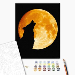 Malowanie po numerach Noc wilka