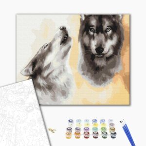 Malowanie po numerach Wilki stróże