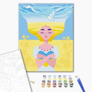 Malowanie po numerach Z Ukrainą w sercu ©Huminska Diana