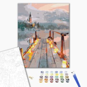 Malowanie po numerach Romantyczny zimowy wieczór