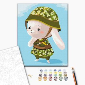 Malowanie po numerach Królik z Sił Zbrojnych Ukrainy ©Kateryna Valeriyva