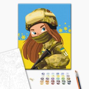 Malowanie po numerach Dziewczyny z Sił Zbrojnych Ukrainy © Nataliya Matyushko