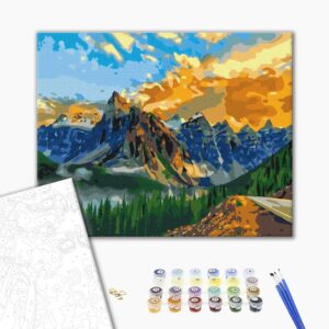 Malowanie po numerach Krajobraz górski