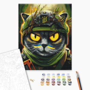 Malowanie po numerach Kot harcerz © Marianna Pashchuk