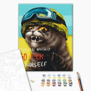 Malowanie po numerach Kot w kierunku statku ©Marianna Pashchuk