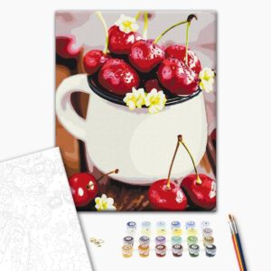 Malowanie po numerach Dojrzałe wiśnie