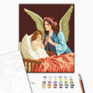 Malowanie po numerach Skrzydlaty z modlitwą