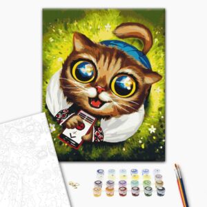 Malowanie po numerach Kot z obrony przeciwlotniczej © Marianna Pashchuk