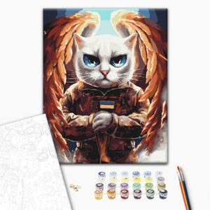 Malowanie po numerach Kot Anioł © Marianna Pashchuk