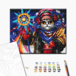 Malowanie po numerach Kytsia Koliadnytsia © Marianna Pashchuk