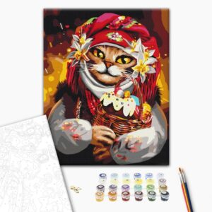 Malowanie po numerach Wielkanocny kotek © Marianna Pashchuk