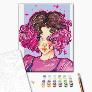 Malowanie po numerach Jasne loki @nila_art_art