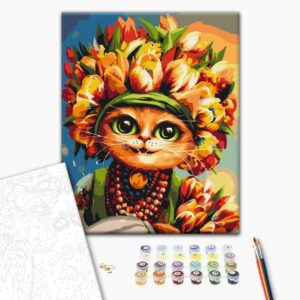Malowanie po numerach Wiosenny kotek © Marianna Pashchuk