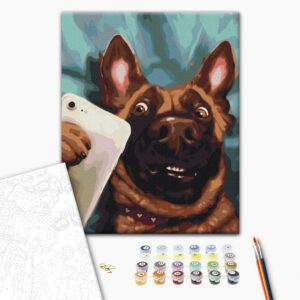 Malowanie po numerach Selfie Charlie ©Lucia Heffernan