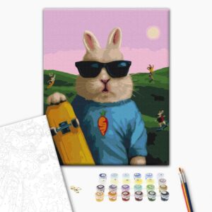Malowanie po numerach Skater Bunny © Lucia Heffernan