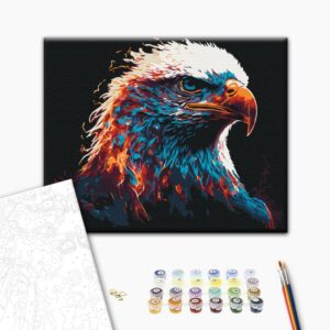 Malowanie po numerach Płonący orzeł